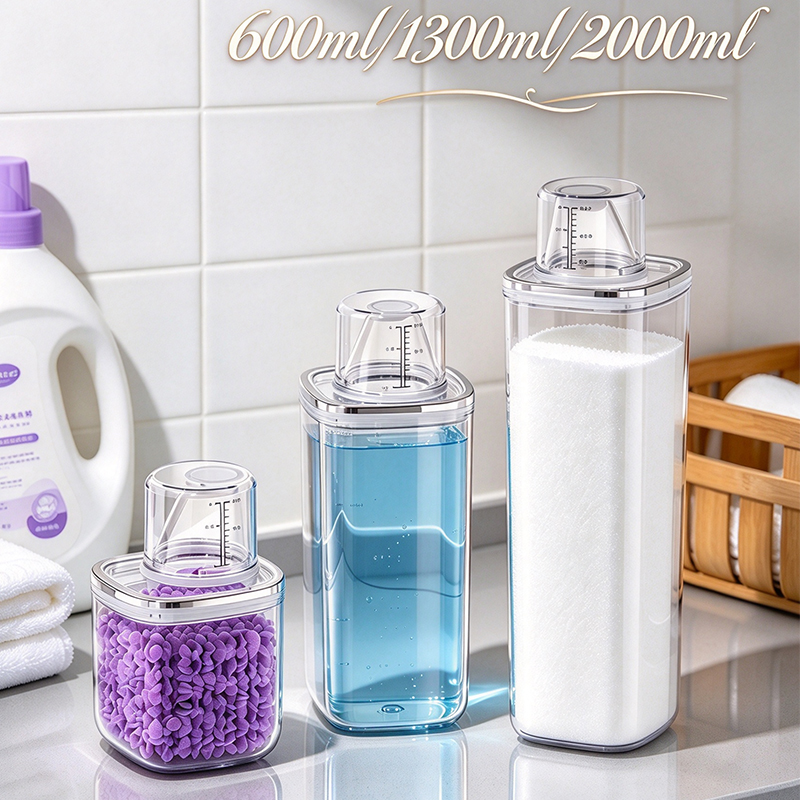 Reusable Bottle - Laundry Detergent Storage Container with Measuring