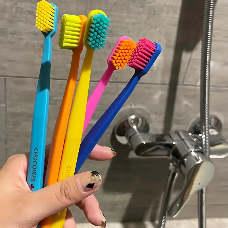 Bamboo Toothbrush - Swiss Toothbrushes 5 Colorful Candy Colored