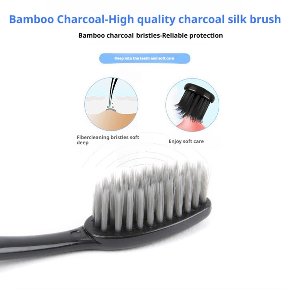10Pcs Family Pack Bamboo Charc - Bamboo Toothbrush recension och pris