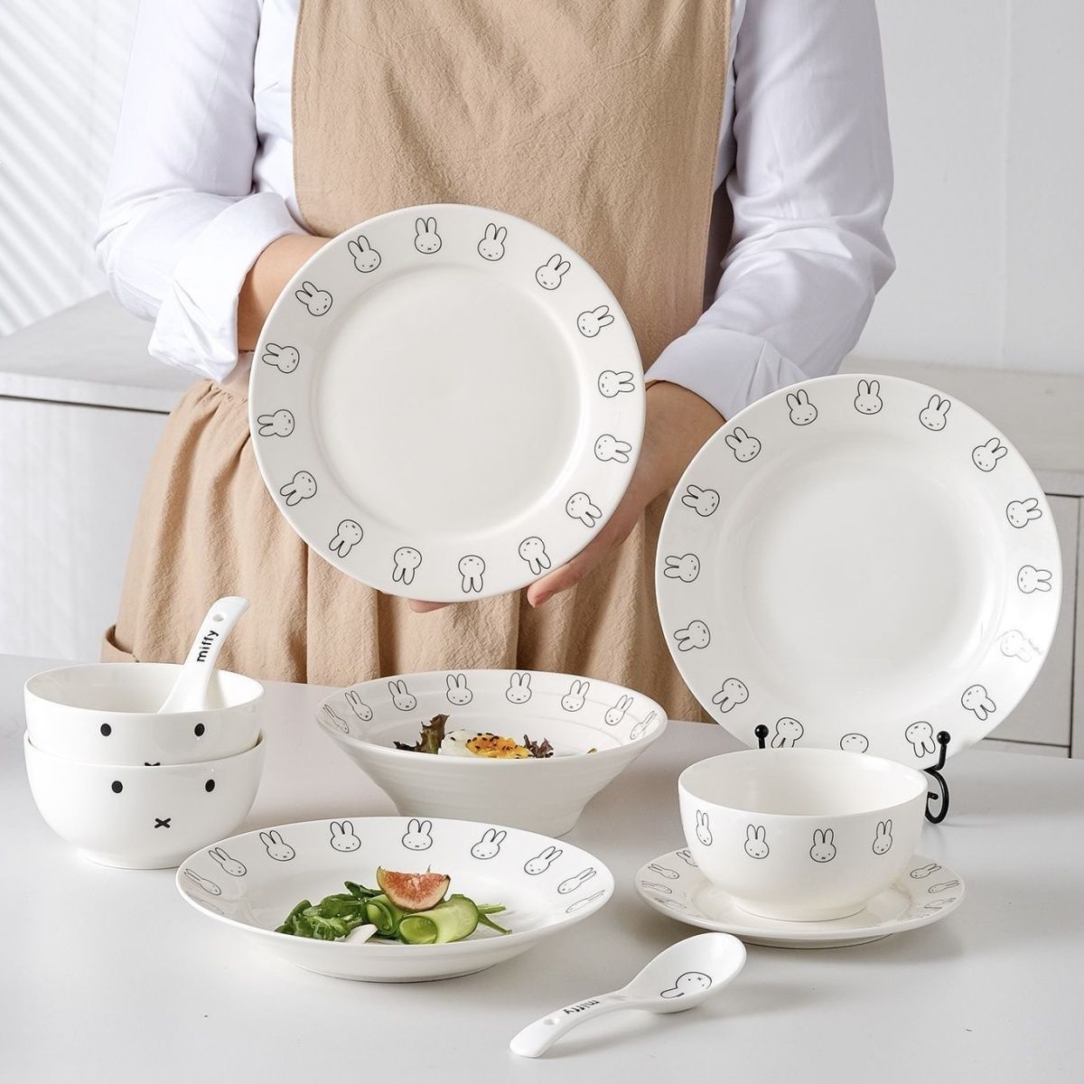 Anime Cute Miffy Simple Cerami - Bamboo Cutlery recension och pris