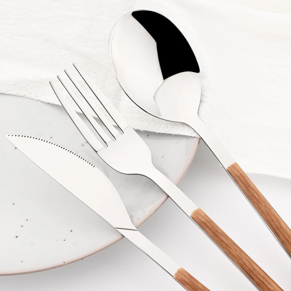 16/24/30Pcs Stainless Steel Im - Bamboo Cutlery recension och pris