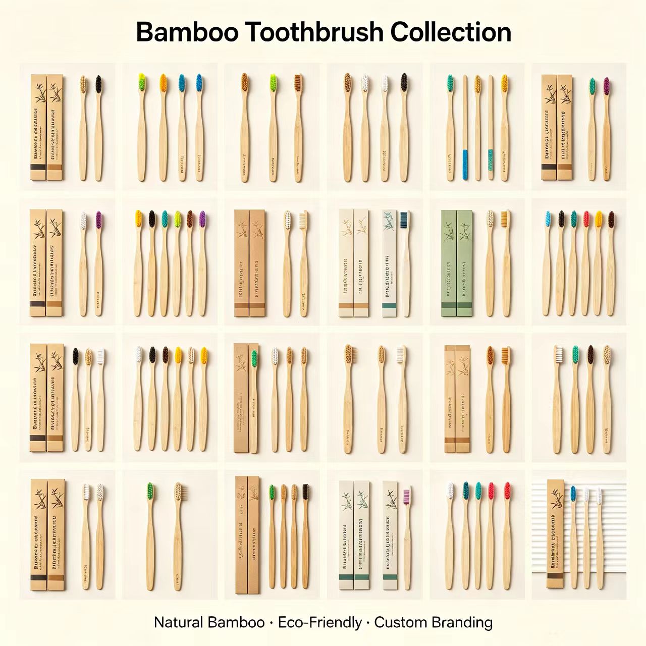 Bamboo Toothbrushes 100Pcs Eco - Bamboo Toothbrush recension och pris